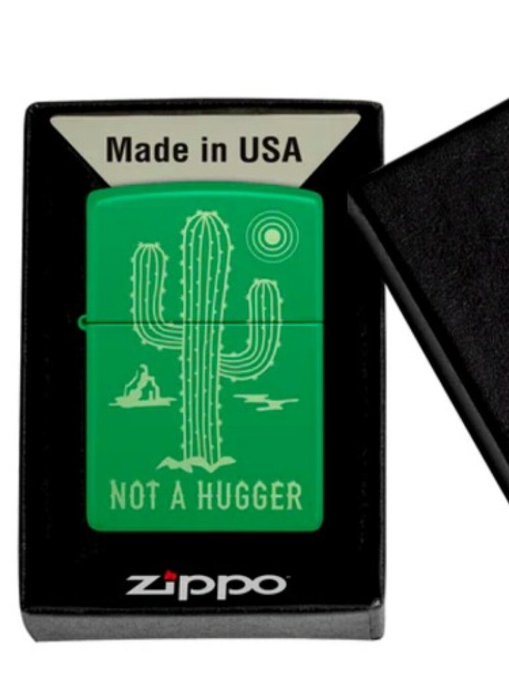 Not A Hugger Cactus Zippo Lighter